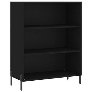 vidaXL Regał, czarny, 69,5x32,5x90 cm, materiał drewnopochodny