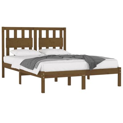 vidaXL Rama łóżka, miodowy brąz, drewno sosnowe, 150x200 cm, King Size