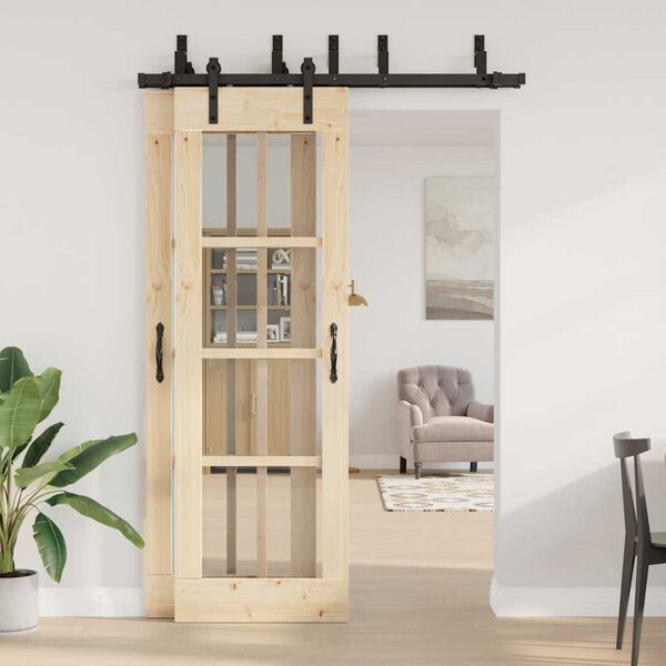 vidaXL System do montażu drzwi przesuwnych, 152,5 cm, stal, czarny