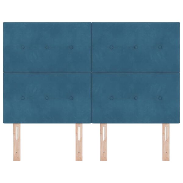 vidaXL Zagł&oacute;wek Ciemnoniebieski 160 cm Aksamit