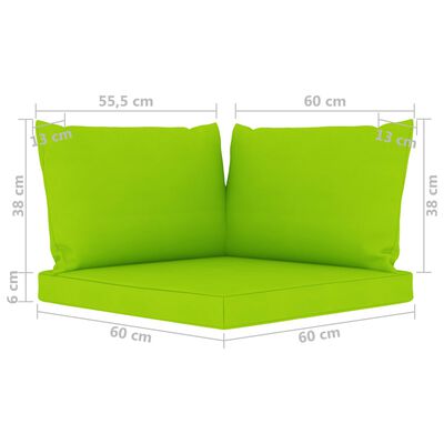 vidaXL 4-osobowa sofa z jasnozielonymi poduszkami