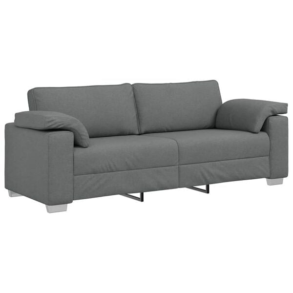 vidaXL Sofa Ciemnoszary 219 x 77 x 82 cm tkanina