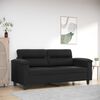 vidaXL 2-osobowa sofa, czarna, 140 cm, sztuczna sk&oacute;ra