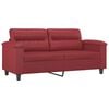 vidaXL 2-osobowa sofa, winna czerwień, 140 cm, sztuczna sk&oacute;ra