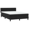 vidaXL Ł&oacute;żko typu Box Spring z materacem Czarny 160x220 cm Aksamit
