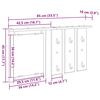 vidaXL Wieszak na płaszcze montowany na ścianie z p&oacute;łką Wędzony dąb