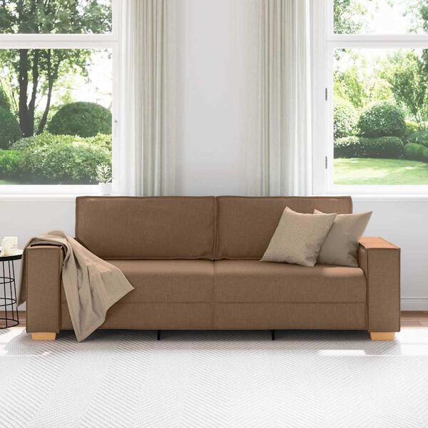 vidaXL Sofa 3-osobowa Brązowa 180 cm Tkanina