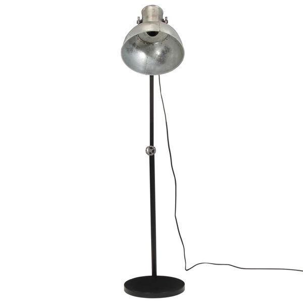 vidaXL Lampa stojąca, 25 W, srebro vintage, 30x30x90-150 cm, E27