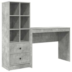 vidaXL Biurko Betonowy szary 145,5 x 40 x 127 cm 2 szt.