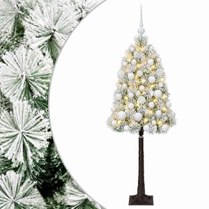 vidaXL Sztuczna choinka na zawiasach z bombkami 120 cm 150 LED