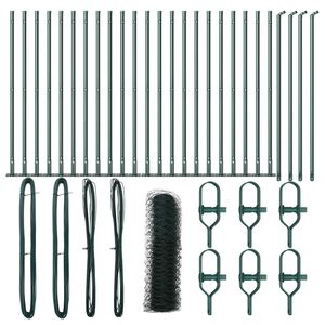 vidaXL Słupek ogrodzeniowy. Zielony 50 x 0,4 m (siatka 50 mm)