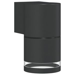 vidaXL Kinkiet zewnętrzny, czarny, odlewane aluminium