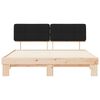 vidaXL Ramka ł&oacute;żka z tapicerowanym wezgłowiem Czarny 180 x 200 cm