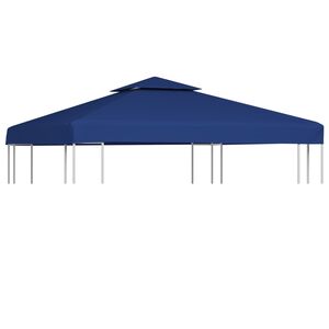 vidaXL Zadaszenie altany ogrodowej, 310 g/m&sup2;, ciemnoniebieski, 3x3 m