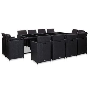 vidaXL 5-cz. zestaw mebli ogrodowych z poduszkami, rattan PE, brązowy