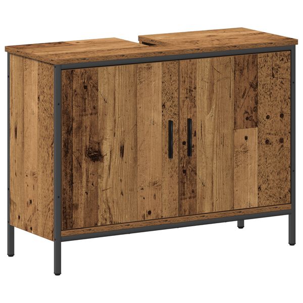 vidaXL Jednostki Umywalkowe do Łazienki z p&oacute;łką 3 pcs Brązowy