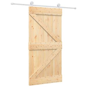 vidaXL Drzwi przesuwne 100 x 210 cm Lite drewno sosnowe