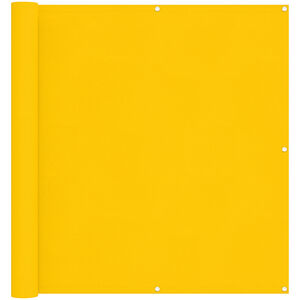 vidaXL Ekran balkonowy 110 x 300 cm Materiał Oxford Prostokątny Ż&oacute;łty