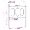 vidaXL Metalowe wymienne wezgłowie, czarne, 75 cm