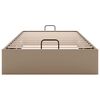 vidaXL Rama ł&oacute;żka otomana bez materaca, cappucino, 80x200 cm, ekosk&oacute;ra