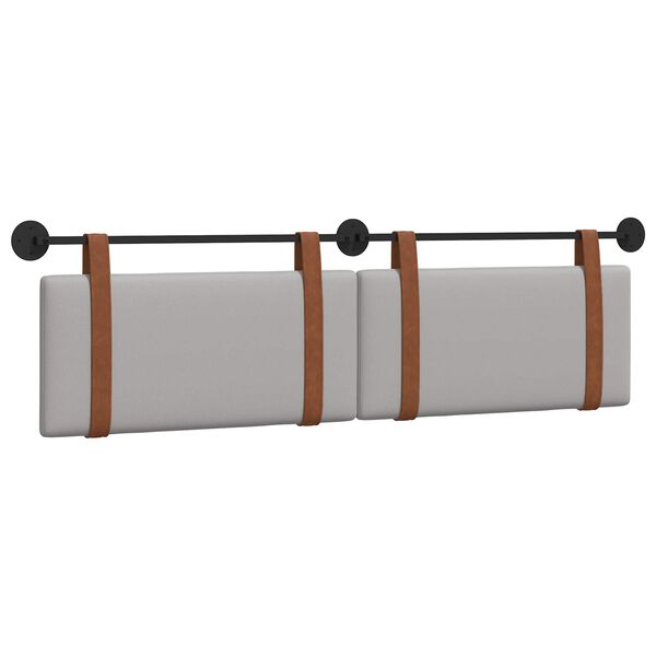 vidaXL Wisząca Głowa Gładki Szary chmur 170 x 55 x 5 cm Antyczny PU