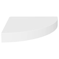 vidaXL Narożna półka ścienna, biała, 25x25x3,8 cm, MDF
