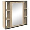 vidaXL Szafka z lustrem Dąb Sonoma 60 x 16 x 60 cm Drewno inżynieryjne