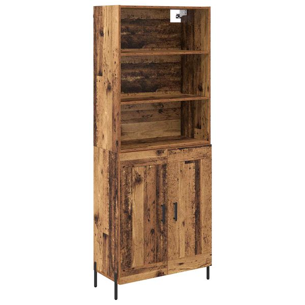vidaXL Highboard Stare drewno 69,5 x 32,5 x 180 cm