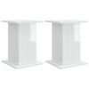 vidaXL Stojak na rośliny 2 pcs Biały wysoki połysk 30,5 x 30 x 43 cm