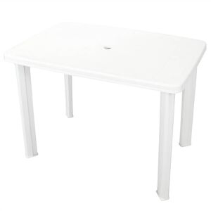vidaXL St&oacute;ł ogrodowy, biały, 101 x 68 x 72 cm, plastikowy
