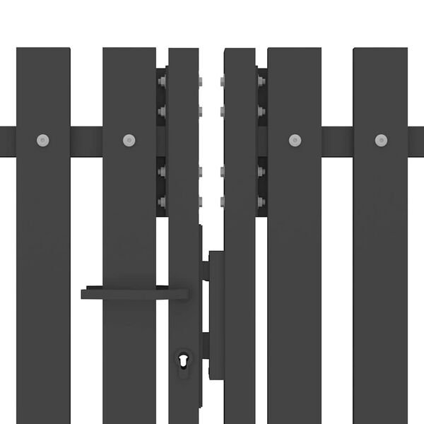 vidaXL Brama ogrodowa stalowa 400x75 cm antracytowa