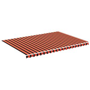 vidaXL Zapasowa tkanina na markizę, pomarańczowo-brązowa, 500x350 cm, poliester