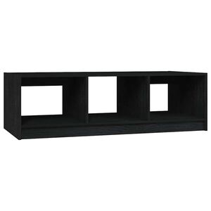vidaXL Stolik kawowy, czarny, 110x50x34 cm, lite drewno sosnowe