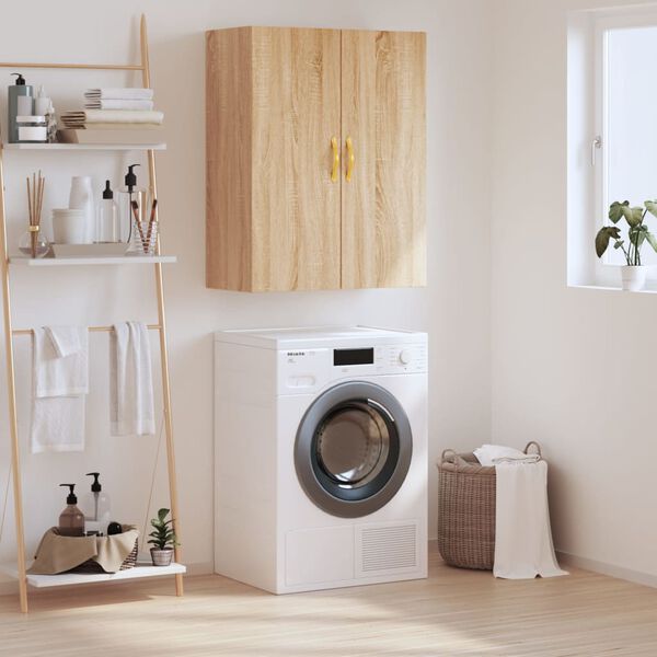 vidaXL Szafka wisząca, dąb sonoma, 69,5x34x90 cm