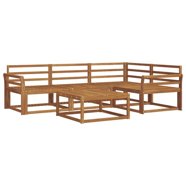 vidaXL Zestaw sof na zewnątrz 5 pcs Naturalny Lite Drewno Akacji
