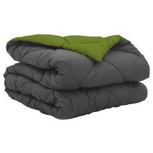 vidaXL Letni Kołdra Zielony i Antracyt 200 x 155 cm Mikrofibra