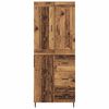 vidaXL Highboard z szufladą 2 pcs Stare drewno Materiał drewnopochodny