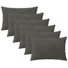 vidaXL Poszewka na poduszkę 6 pcs HEERLEN ciemnoszary 30 x 50 cm Welur