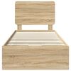 vidaXL Ramka ł&oacute;żka Dąb Sonoma 75 x 190 cm Drewno inżynieryjne
