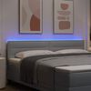 vidaXL Wezgłowie LED z paskami LED Jasnoszary 180 cm tkanina