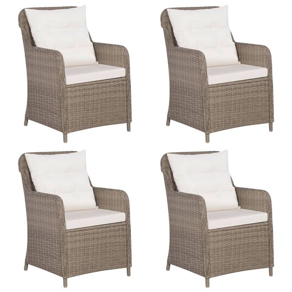 vidaXL 5-częściowy zestaw mebli ogrodowych, brązowy