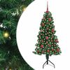 vidaXL Rogowa Sztuczna Choinka z podstawą Zielony 150 cm PVC i Metal
