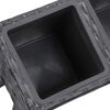 vidaXL Podwyższona donica z 5 wkładami 118x25x50 cm, rattan PE, czarna