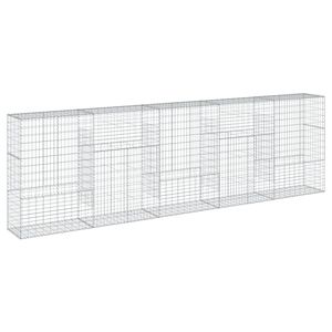 vidaXL Kosz gabionowy z pokrywą, 500x50x150 cm, galwanizowane żelazo