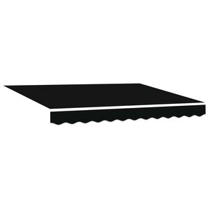 vidaXL Markiza wysuwana Czarny 300 x 250 cm Poliester i aluminium