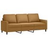 vidaXL Sofa 3-osobowa, brązowa, 180 cm, tapicerowana aksamitem