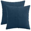 vidaXL Poszewka na poduszkę 2 pcs ALMELO Granatowy 45 x 45 cm sztruks