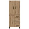 vidaXL Highboard z szufladą 2 pcs Dąb rzemieślniczy 69,5 x 34 x 180 cm