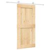 vidaXL Drzwi przesuwne Naturalne i białe 95 x 210 cm