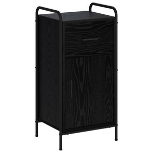 vidaXL Bufet Czarny dąb 97 x 33 x 81 cm Drewno inżynieryjne